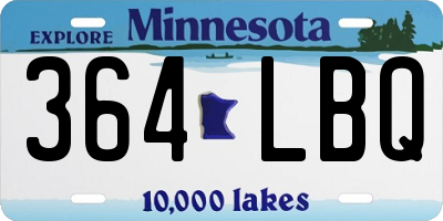 MN license plate 364LBQ