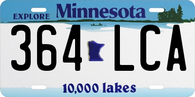 MN license plate 364LCA