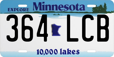 MN license plate 364LCB