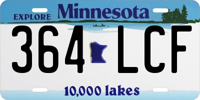 MN license plate 364LCF