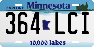 MN license plate 364LCI