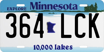 MN license plate 364LCK