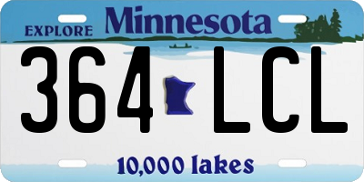 MN license plate 364LCL