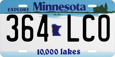 MN license plate 364LCO