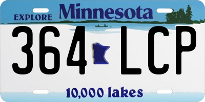 MN license plate 364LCP