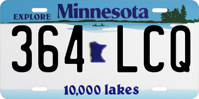 MN license plate 364LCQ