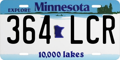 MN license plate 364LCR