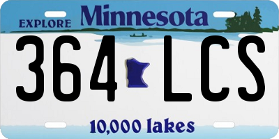 MN license plate 364LCS