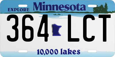 MN license plate 364LCT