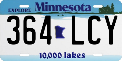 MN license plate 364LCY