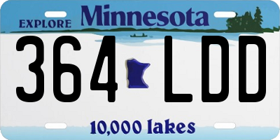 MN license plate 364LDD