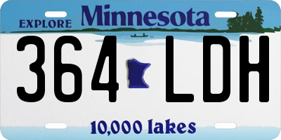 MN license plate 364LDH