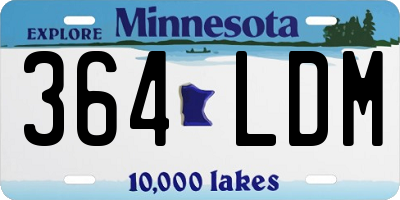 MN license plate 364LDM