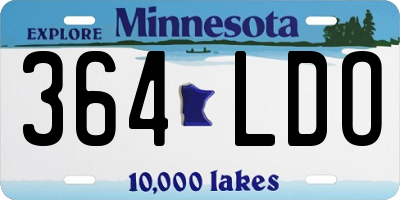 MN license plate 364LDO
