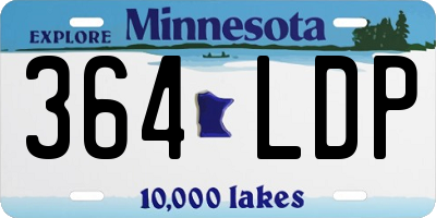 MN license plate 364LDP