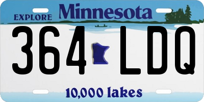 MN license plate 364LDQ
