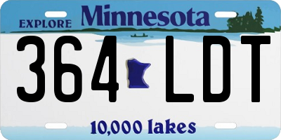 MN license plate 364LDT