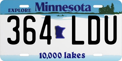 MN license plate 364LDU