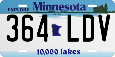 MN license plate 364LDV