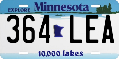 MN license plate 364LEA
