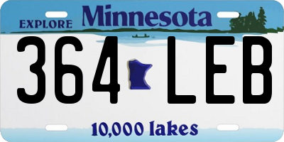 MN license plate 364LEB