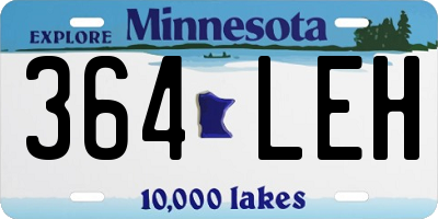 MN license plate 364LEH