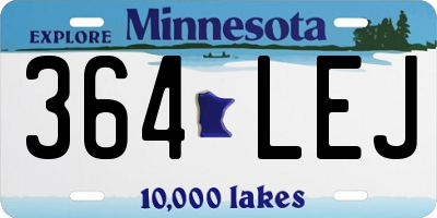 MN license plate 364LEJ
