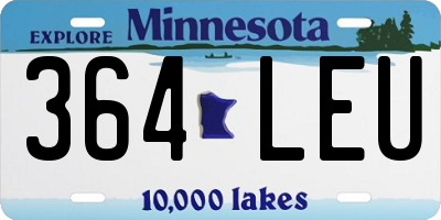 MN license plate 364LEU