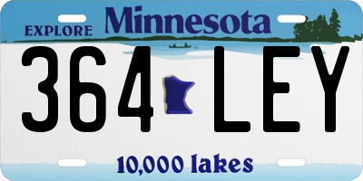 MN license plate 364LEY