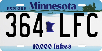 MN license plate 364LFC