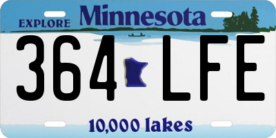 MN license plate 364LFE