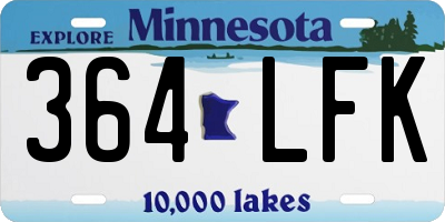 MN license plate 364LFK