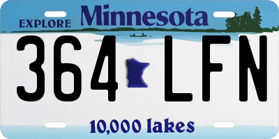 MN license plate 364LFN