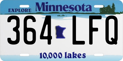 MN license plate 364LFQ