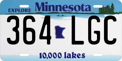 MN license plate 364LGC