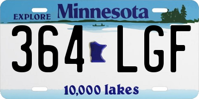 MN license plate 364LGF