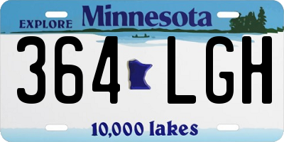 MN license plate 364LGH