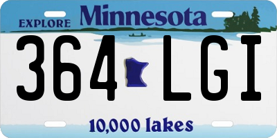 MN license plate 364LGI