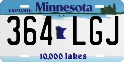 MN license plate 364LGJ