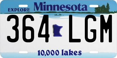 MN license plate 364LGM