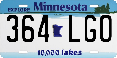 MN license plate 364LGO