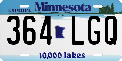 MN license plate 364LGQ