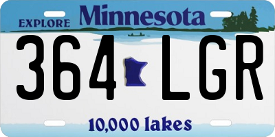 MN license plate 364LGR
