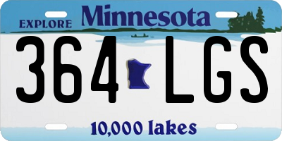 MN license plate 364LGS