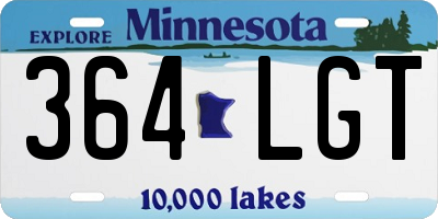 MN license plate 364LGT