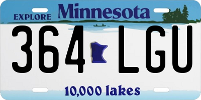 MN license plate 364LGU