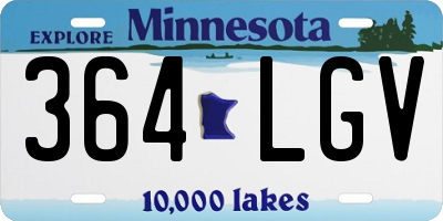 MN license plate 364LGV