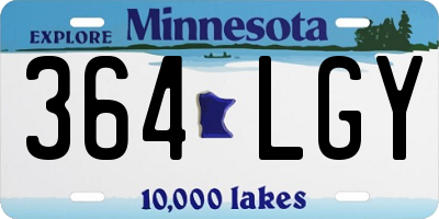 MN license plate 364LGY