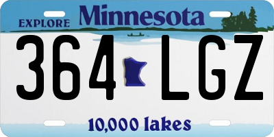 MN license plate 364LGZ