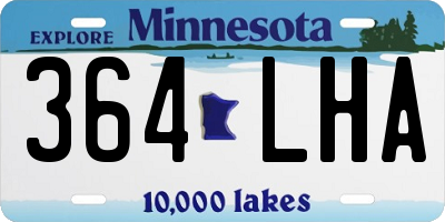 MN license plate 364LHA
